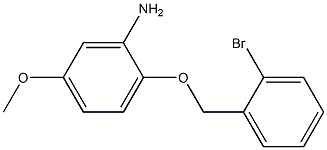 2-[(2-bromophenyl)methoxy]-5-methoxyaniline Struktur