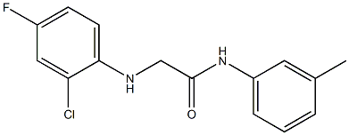 2-[(2-chloro-4-fluorophenyl)amino]-N-(3-methylphenyl)acetamide Struktur