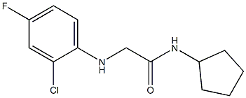 2-[(2-chloro-4-fluorophenyl)amino]-N-cyclopentylacetamide Struktur