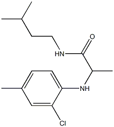 2-[(2-chloro-4-methylphenyl)amino]-N-(3-methylbutyl)propanamide Struktur