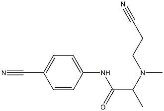 2-[(2-cyanoethyl)(methyl)amino]-N-(4-cyanophenyl)propanamide Struktur