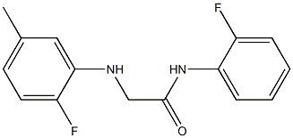 2-[(2-fluoro-5-methylphenyl)amino]-N-(2-fluorophenyl)acetamide Struktur