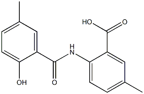 2-[(2-hydroxy-5-methylbenzene)amido]-5-methylbenzoic acid Struktur