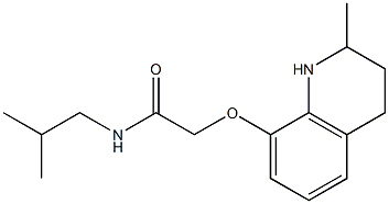 2-[(2-methyl-1,2,3,4-tetrahydroquinolin-8-yl)oxy]-N-(2-methylpropyl)acetamide Struktur