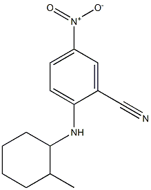 2-[(2-methylcyclohexyl)amino]-5-nitrobenzonitrile Struktur