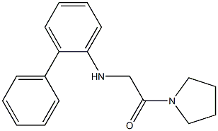 2-[(2-phenylphenyl)amino]-1-(pyrrolidin-1-yl)ethan-1-one Struktur