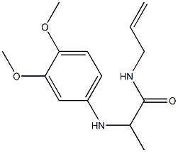 2-[(3,4-dimethoxyphenyl)amino]-N-(prop-2-en-1-yl)propanamide Struktur