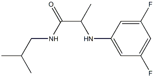 2-[(3,5-difluorophenyl)amino]-N-(2-methylpropyl)propanamide Struktur