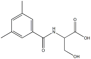 2-[(3,5-dimethylbenzoyl)amino]-3-hydroxypropanoic acid Struktur