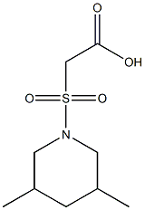 2-[(3,5-dimethylpiperidine-1-)sulfonyl]acetic acid Struktur