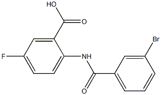 2-[(3-bromobenzoyl)amino]-5-fluorobenzoic acid Struktur