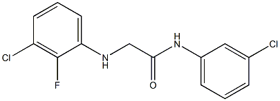 2-[(3-chloro-2-fluorophenyl)amino]-N-(3-chlorophenyl)acetamide Struktur