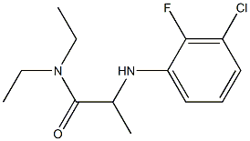 2-[(3-chloro-2-fluorophenyl)amino]-N,N-diethylpropanamide Struktur