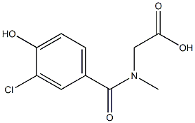 2-[(3-chloro-4-hydroxyphenyl)-N-methylformamido]acetic acid Struktur