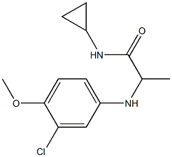 2-[(3-chloro-4-methoxyphenyl)amino]-N-cyclopropylpropanamide Struktur