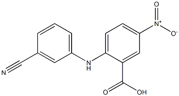 2-[(3-cyanophenyl)amino]-5-nitrobenzoic acid Struktur