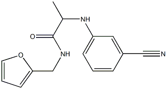 2-[(3-cyanophenyl)amino]-N-(furan-2-ylmethyl)propanamide Struktur