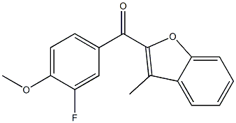 2-[(3-fluoro-4-methoxyphenyl)carbonyl]-3-methyl-1-benzofuran Struktur