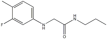 2-[(3-fluoro-4-methylphenyl)amino]-N-propylacetamide Struktur