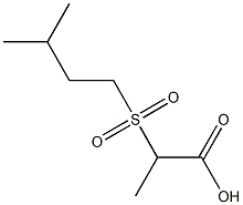 2-[(3-methylbutyl)sulfonyl]propanoic acid Struktur