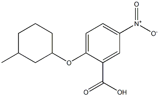 2-[(3-methylcyclohexyl)oxy]-5-nitrobenzoic acid Struktur