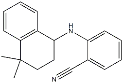 2-[(4,4-dimethyl-1,2,3,4-tetrahydronaphthalen-1-yl)amino]benzonitrile Struktur