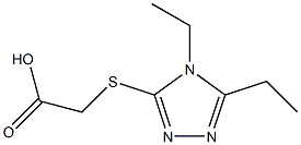 2-[(4,5-diethyl-4H-1,2,4-triazol-3-yl)sulfanyl]acetic acid Struktur