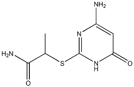 2-[(4-amino-6-oxo-1,6-dihydropyrimidin-2-yl)sulfanyl]propanamide Struktur