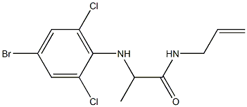 2-[(4-bromo-2,6-dichlorophenyl)amino]-N-(prop-2-en-1-yl)propanamide Struktur