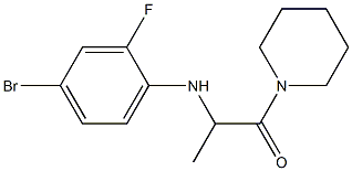 2-[(4-bromo-2-fluorophenyl)amino]-1-(piperidin-1-yl)propan-1-one Struktur