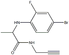 2-[(4-bromo-2-fluorophenyl)amino]-N-(prop-2-yn-1-yl)propanamide Struktur