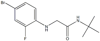 2-[(4-bromo-2-fluorophenyl)amino]-N-tert-butylacetamide Struktur