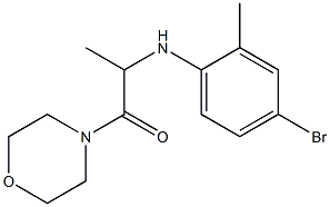 2-[(4-bromo-2-methylphenyl)amino]-1-(morpholin-4-yl)propan-1-one Struktur