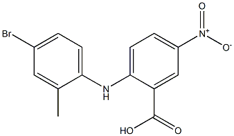 2-[(4-bromo-2-methylphenyl)amino]-5-nitrobenzoic acid Struktur