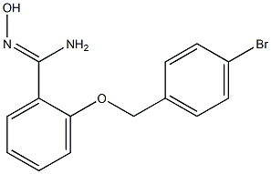 2-[(4-bromobenzyl)oxy]-N'-hydroxybenzenecarboximidamide Struktur