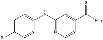 2-[(4-bromophenyl)amino]pyridine-4-carbothioamide Struktur