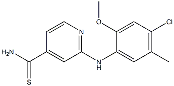 2-[(4-chloro-2-methoxy-5-methylphenyl)amino]pyridine-4-carbothioamide Struktur