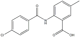 2-[(4-chlorobenzene)amido]-5-methylbenzoic acid Struktur