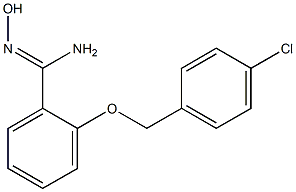 2-[(4-chlorobenzyl)oxy]-N'-hydroxybenzenecarboximidamide Struktur