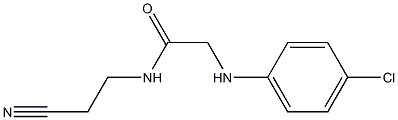 2-[(4-chlorophenyl)amino]-N-(2-cyanoethyl)acetamide Struktur