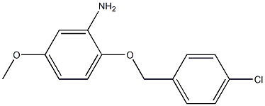 2-[(4-chlorophenyl)methoxy]-5-methoxyaniline Struktur