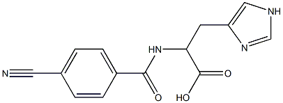 2-[(4-cyanobenzoyl)amino]-3-(1H-imidazol-4-yl)propanoic acid Struktur