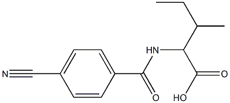 2-[(4-cyanobenzoyl)amino]-3-methylpentanoic acid Struktur