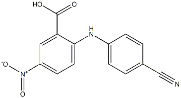 2-[(4-cyanophenyl)amino]-5-nitrobenzoic acid Struktur