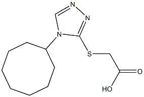 2-[(4-cyclooctyl-4H-1,2,4-triazol-3-yl)sulfanyl]acetic acid Struktur