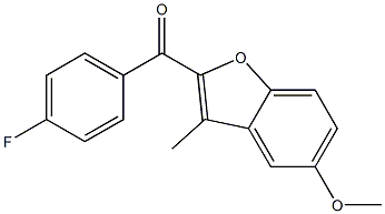 2-[(4-fluorophenyl)carbonyl]-5-methoxy-3-methyl-1-benzofuran Struktur