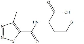 2-[(4-methyl-1,2,3-thiadiazol-5-yl)formamido]-4-(methylsulfanyl)butanoic acid Struktur