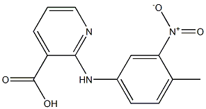 2-[(4-methyl-3-nitrophenyl)amino]pyridine-3-carboxylic acid Struktur