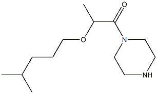 2-[(4-methylpentyl)oxy]-1-(piperazin-1-yl)propan-1-one Struktur