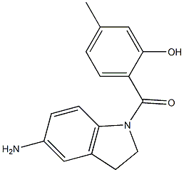 2-[(5-amino-2,3-dihydro-1H-indol-1-yl)carbonyl]-5-methylphenol Struktur